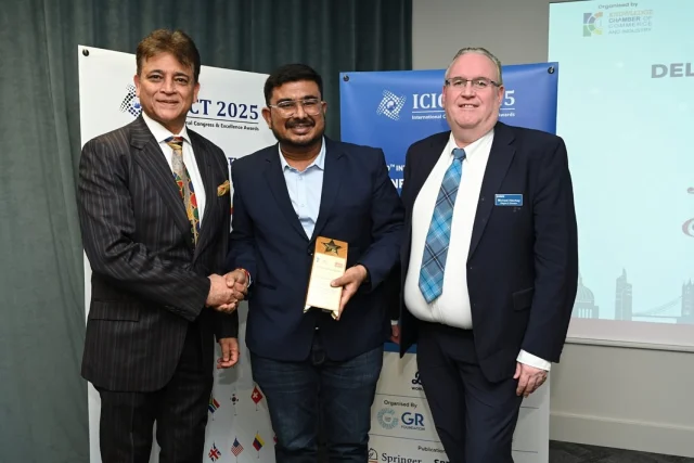 We are excited to announce that we won the 𝐀𝐰𝐚𝐫𝐝 𝐟𝐨𝐫 𝐄𝐱𝐜𝐞𝐥𝐥𝐞𝐧𝐜𝐞 𝐢𝐧 𝐀𝐈 𝐈𝐧𝐧𝐨𝐯𝐚𝐭𝐢𝐨𝐧 𝐚𝐭 𝐭𝐡𝐞 𝐊𝐂𝐂𝐈 𝐁𝐮𝐬𝐢𝐧𝐞𝐬𝐬 𝐒𝐮𝐦𝐦𝐢𝐭 𝐢𝐧 𝐋𝐨𝐧𝐝𝐨𝐧! This award shows our commitment to developing innovative AI solutions.
Thank you to Bhavik Sanghani our Business Development Manager, for representing us in London and helping us grow our global presence.
We also want to express our gratitude to Knowledge Chamber of Commerce and Industry for this honor and to our incredible team for their hard work and vision. This is just the beginning of our mission to revolutionize AI-driven solutions!