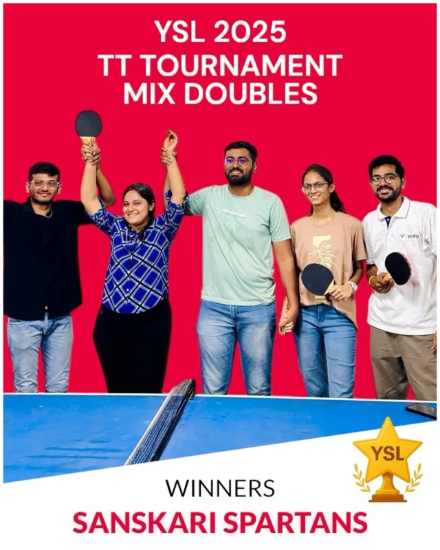 Spin it. Smash it. Win it. Our TT tournament served pure fire! 🏓
From intense Singles duels to thrilling Doubles and exciting Mixed Doubles, this was more than just a game — it was a showdown of reflexes, rhythm, and relentless passion.
Cheers to all our champions and every passion driven player who made the tables come alive!
Stay tuned — the rivalries are about to replay in all their glory. Video dropping soon! 🔥