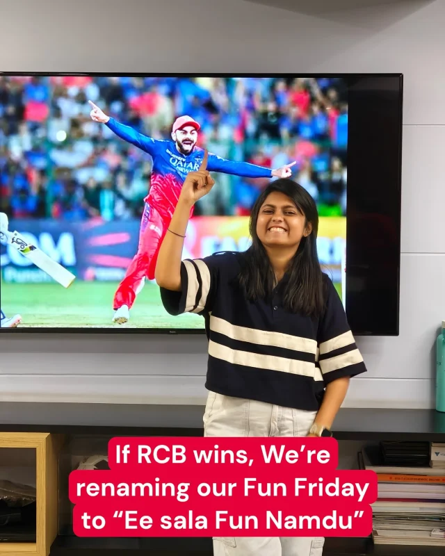 What would you do if RCB wins this IPL? We asked around the office and things got a little spicy 😜
If RCB wins, what’s your dare? Which team are you supporting in the IPL finals? 💯🏆
.
.
.
#rcb2025 #ipl #ipl2025 #iplfinals #rcbfans #rcb2025 #iplmemes #ipl2025 #iplfinal